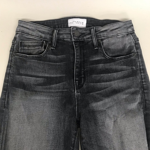 Parker smith twisted seam black gray frayed jeans - Picture 2 of 6